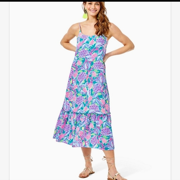 Lilly Pulitzer Dresses & Skirts - Winni Midi Dress- Turtle Wave size large